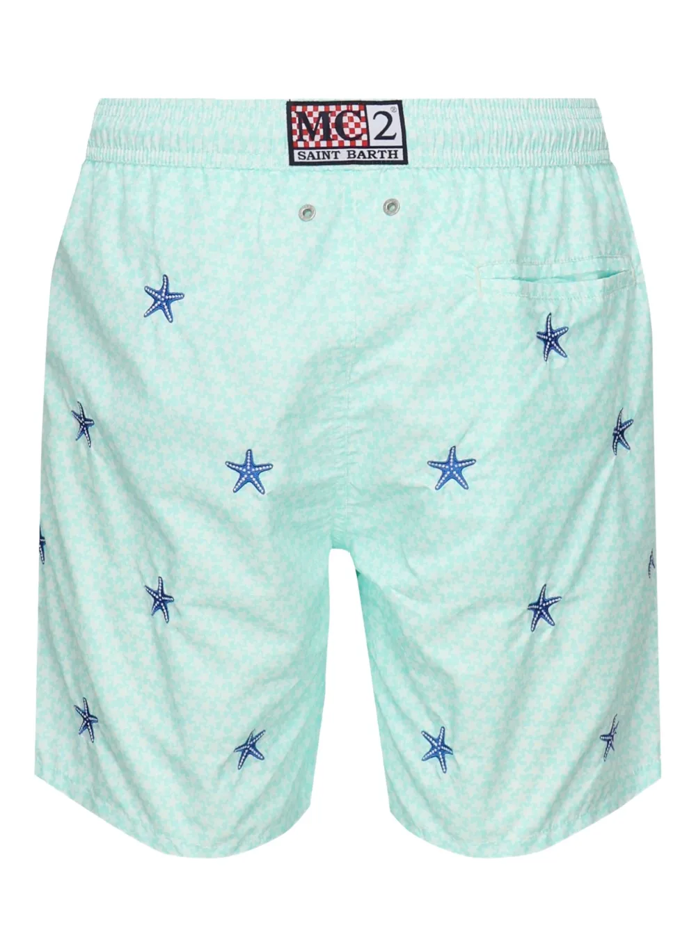 MC2 Saint Barth starfish-print drawstring swim shorts Groen