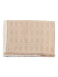 Ferragamo patterned fringed scarf - Brown