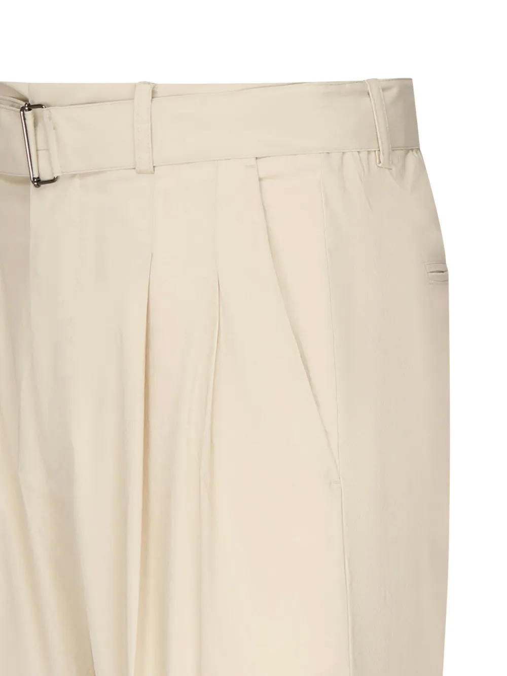 BE ABLE Plooibroek met ceintuur Beige