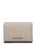 Michael Kors Hudson pebbled leather snap wallet - Grey