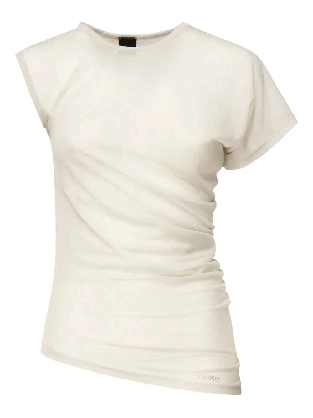 PINKO asymmetric-sleeve draped top | Neutrals | Image 1