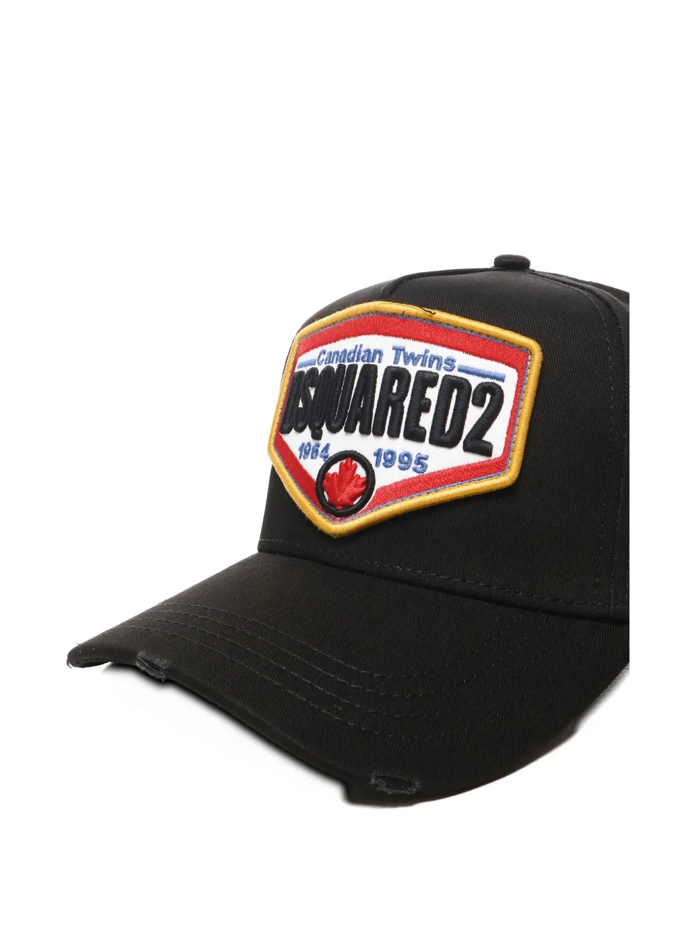 DSQUARED2 logo-patch adjustable baseball cap Zwart