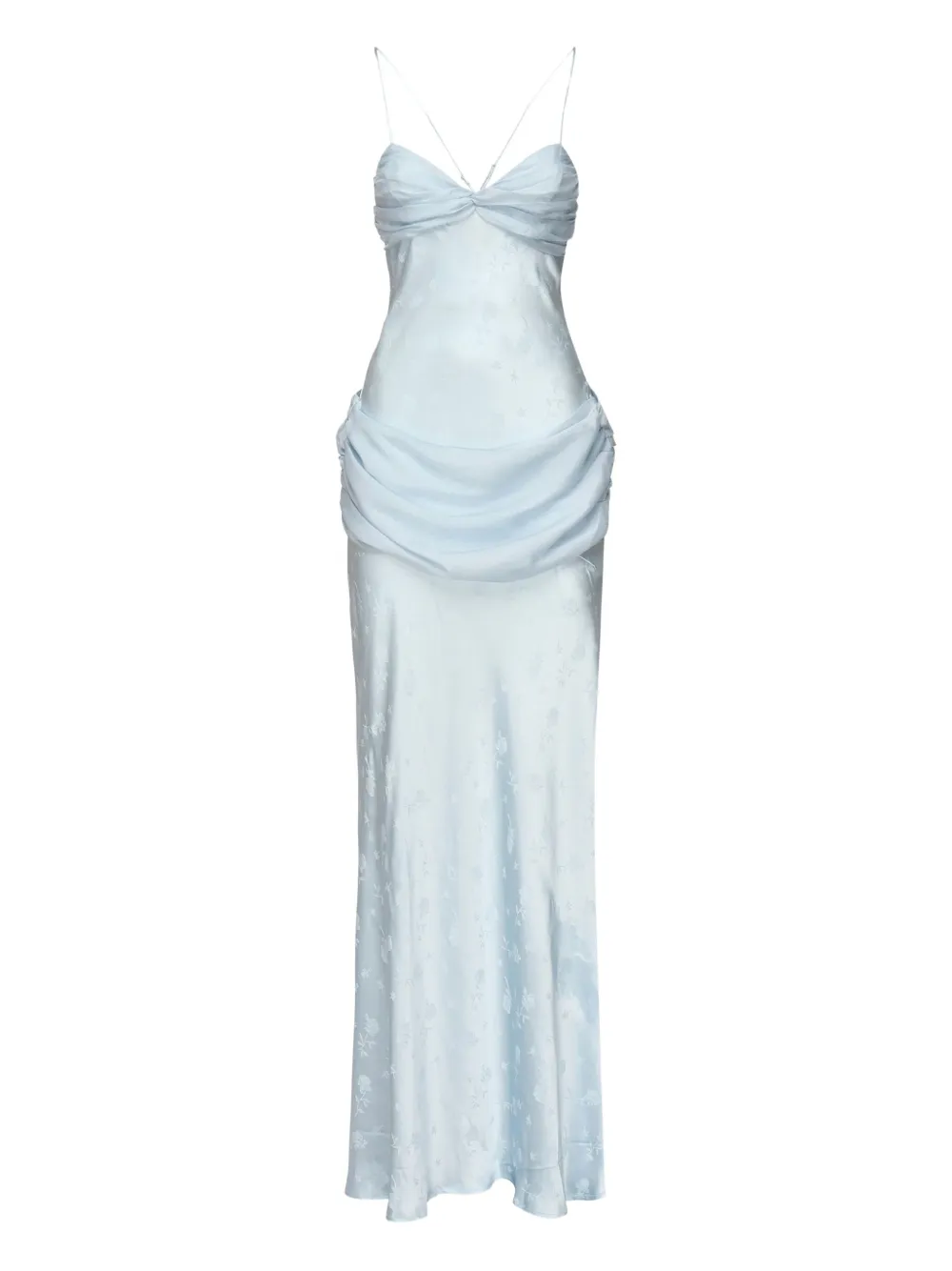 bow-detailed jacquard dress
