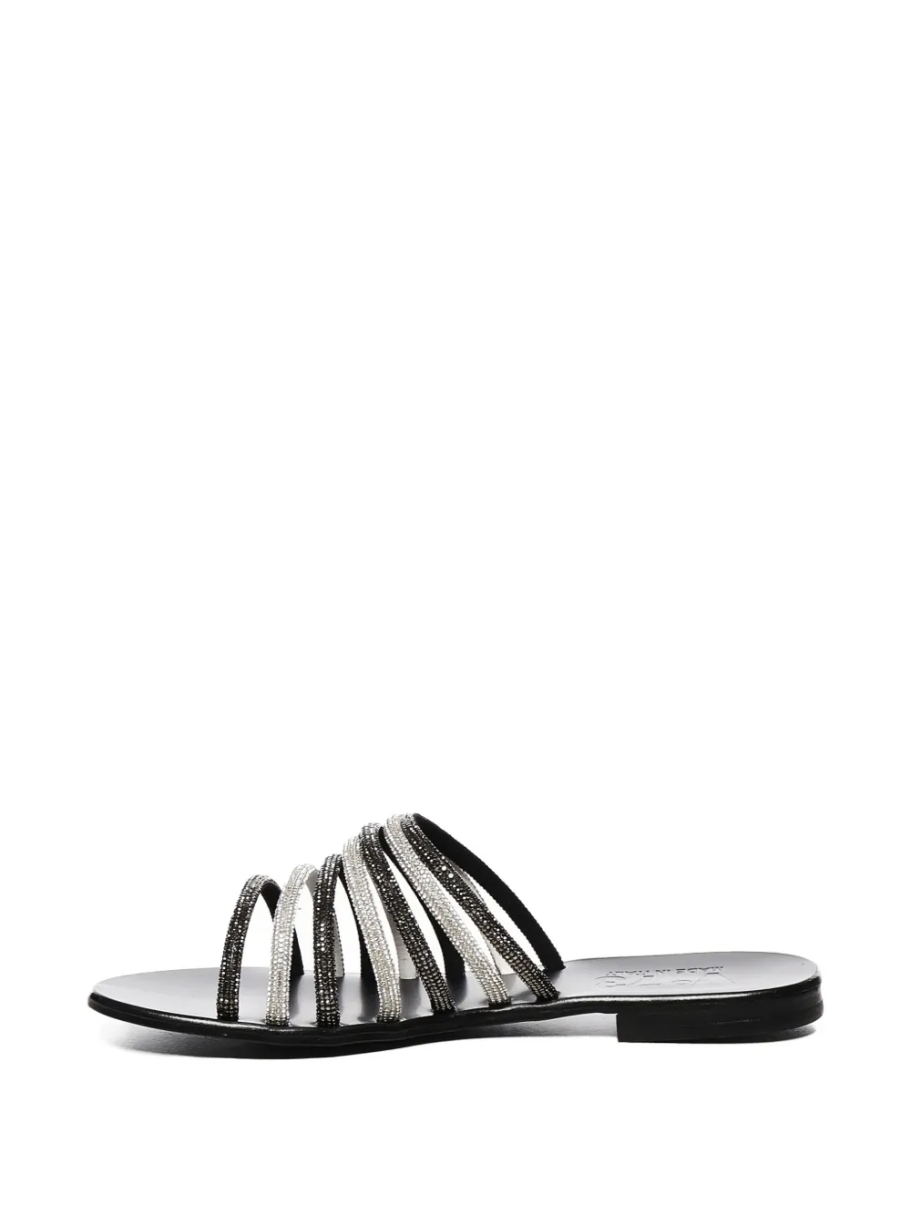V73 Embellished Open-toe Flat Sandals
