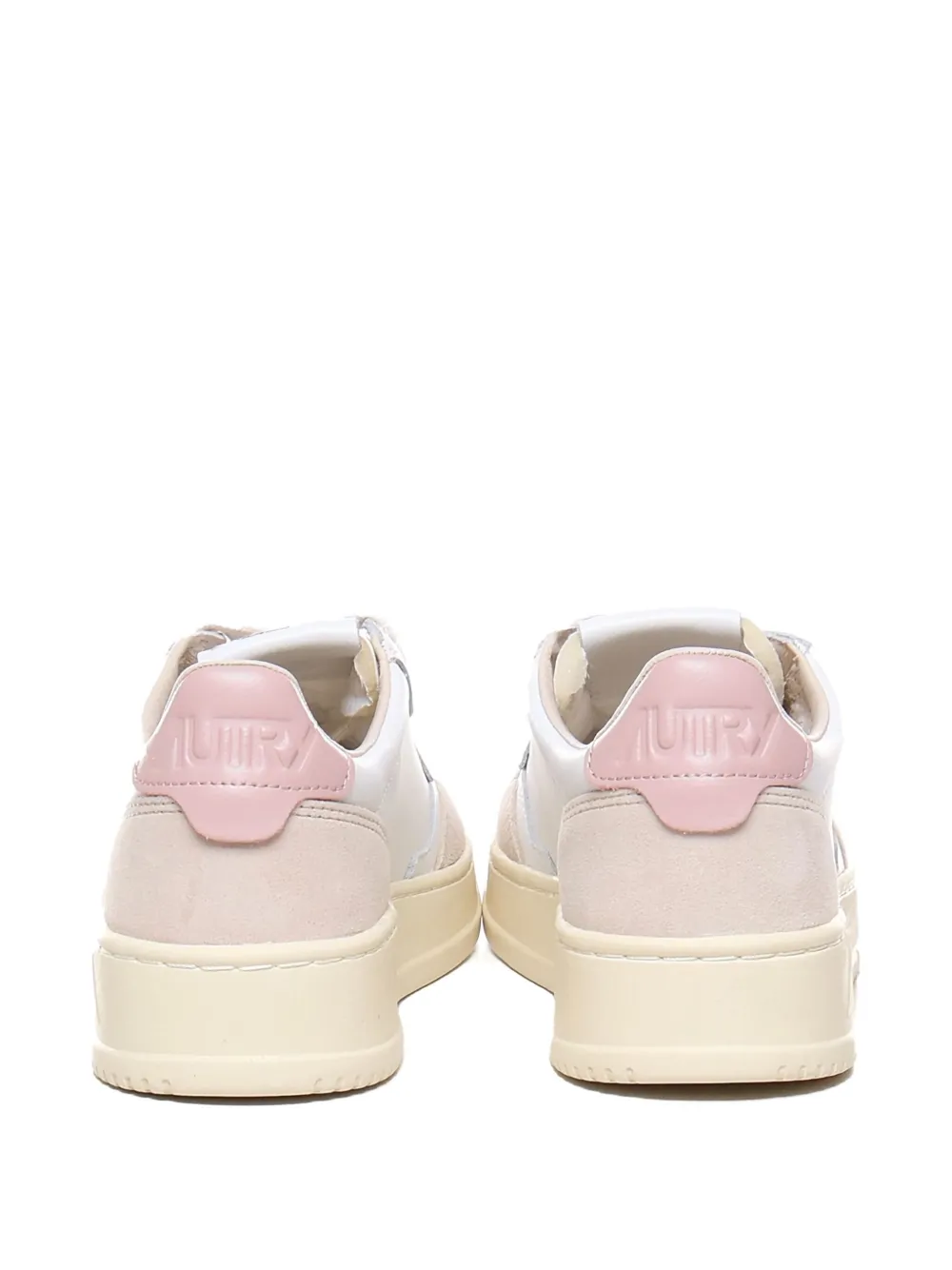 Autry Medalist suede-panel lace-up sneakers White