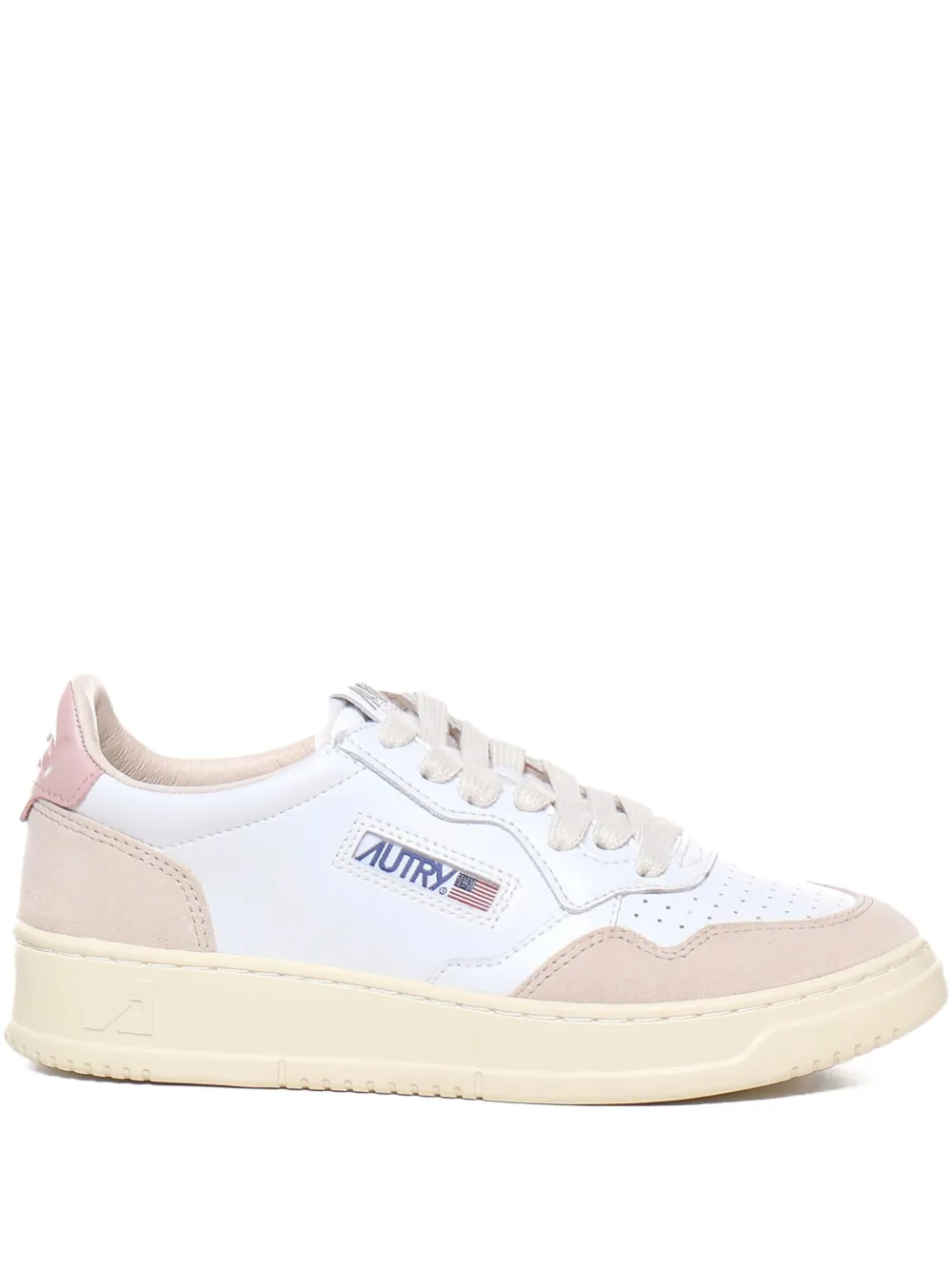 Autry Medalist Suede-panel Lace-up Sneakers