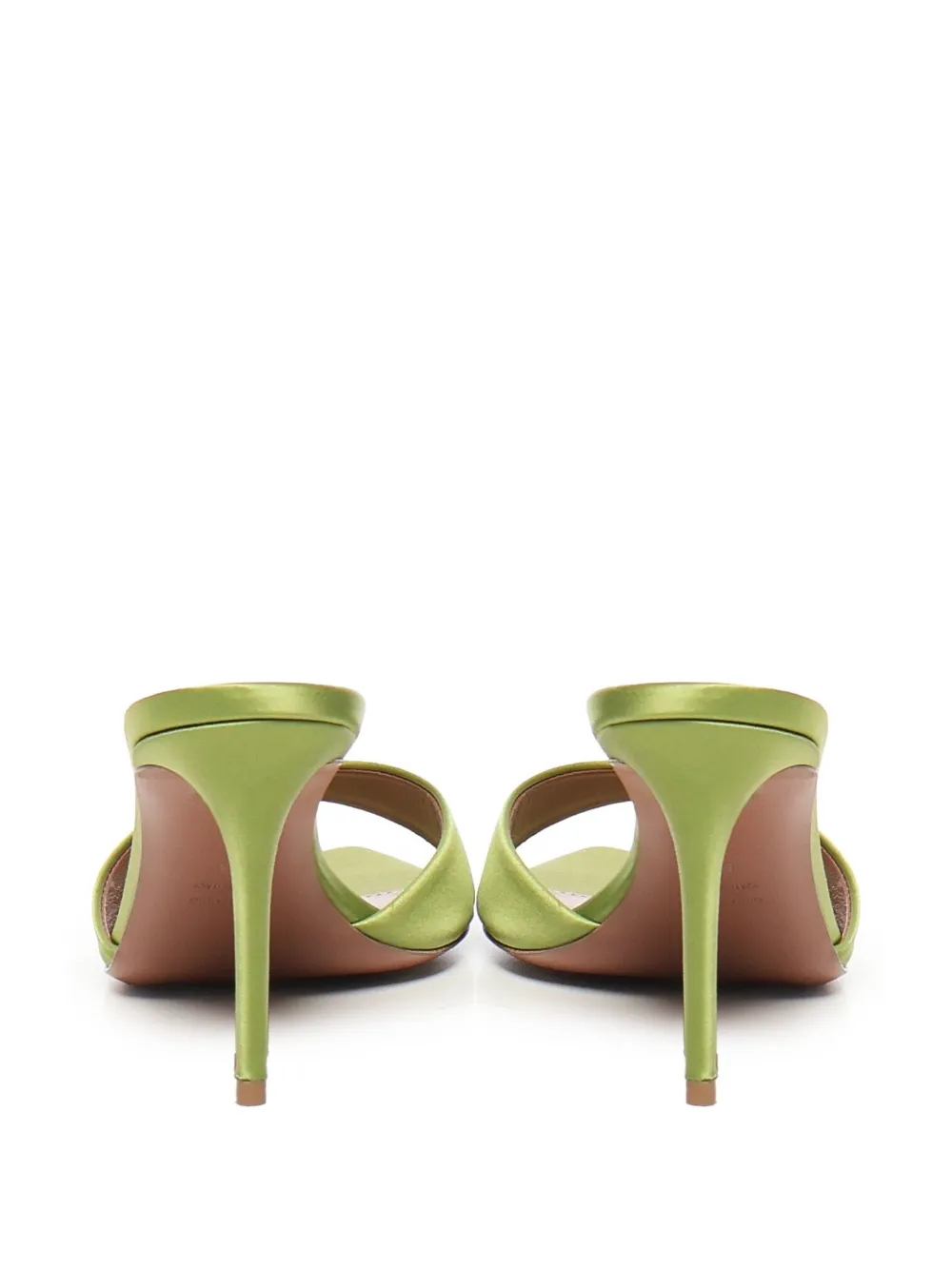 Giuliano Galiano 80mm satin open-toe sandals Green