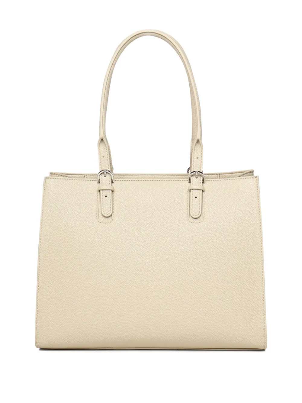 Armani Exchange buckle-detail top-handle bag Beige