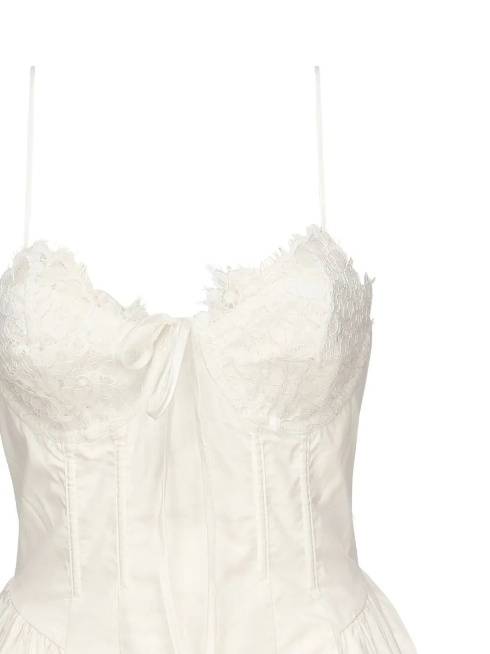 For Love And Lemons Shae mini-jurk met kanten vlakken Wit