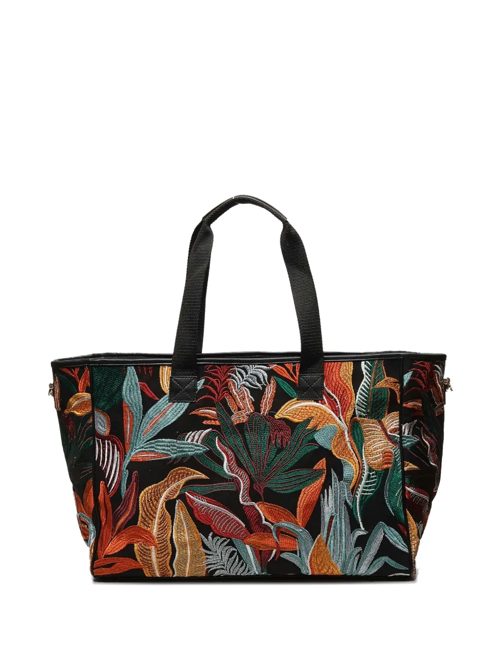 V°73 Schoudertas met tropische print en kwastje - Veelkleurig