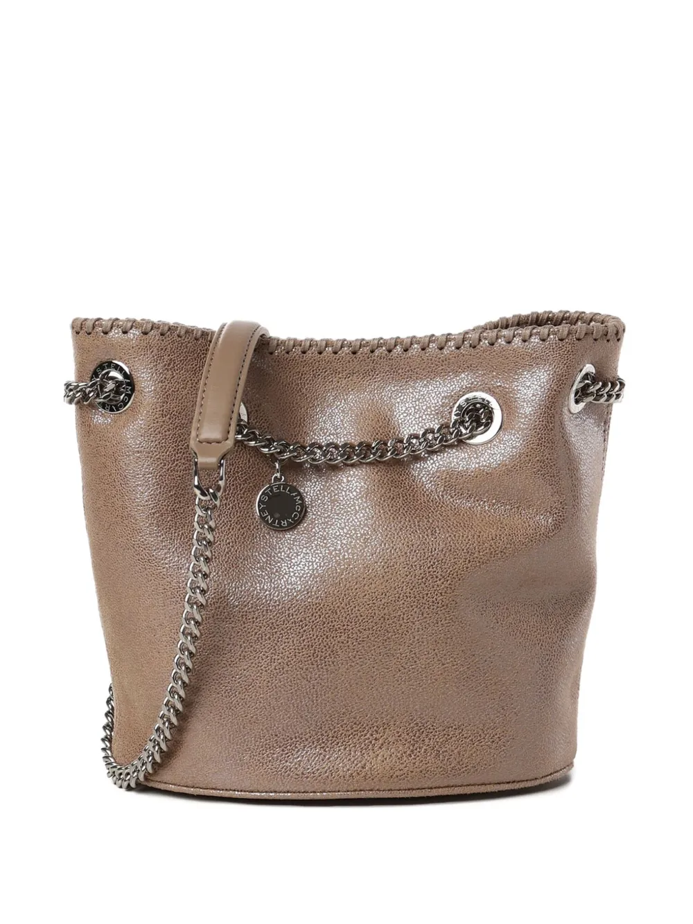Stella McCartney Falabella chain-trimmed bucket bag | Neutrals | Image 1