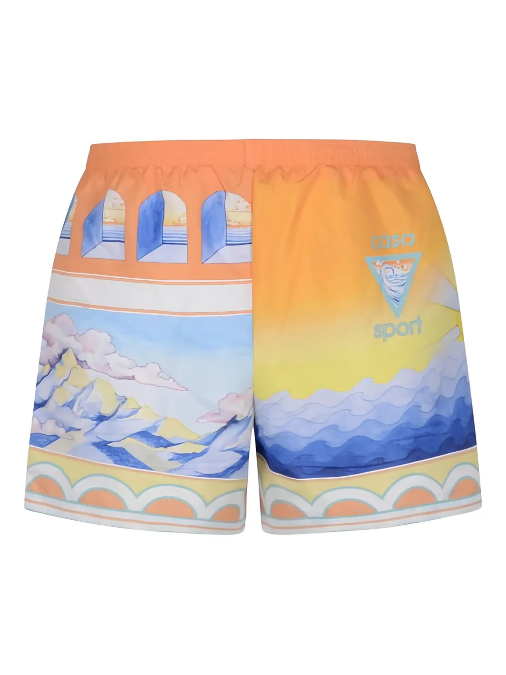 Casablanca seascape-print swim shorts | Orange | Image 1