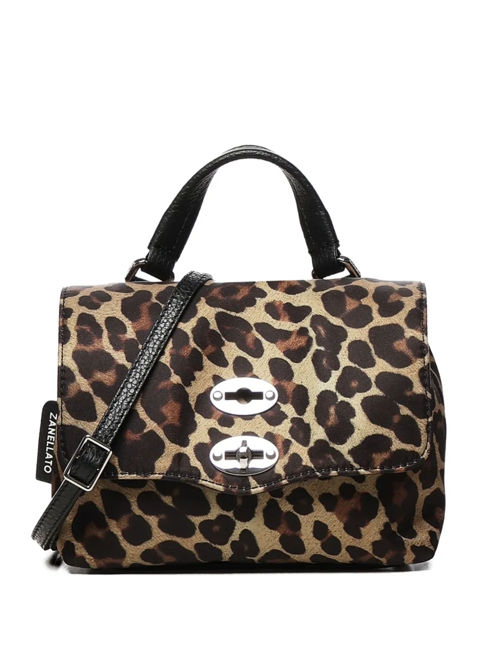 Zanellato Postina leopard-print shoulder bag Bruin