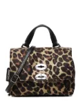 Zanellato Postina leopard-print shoulder bag - Brown
