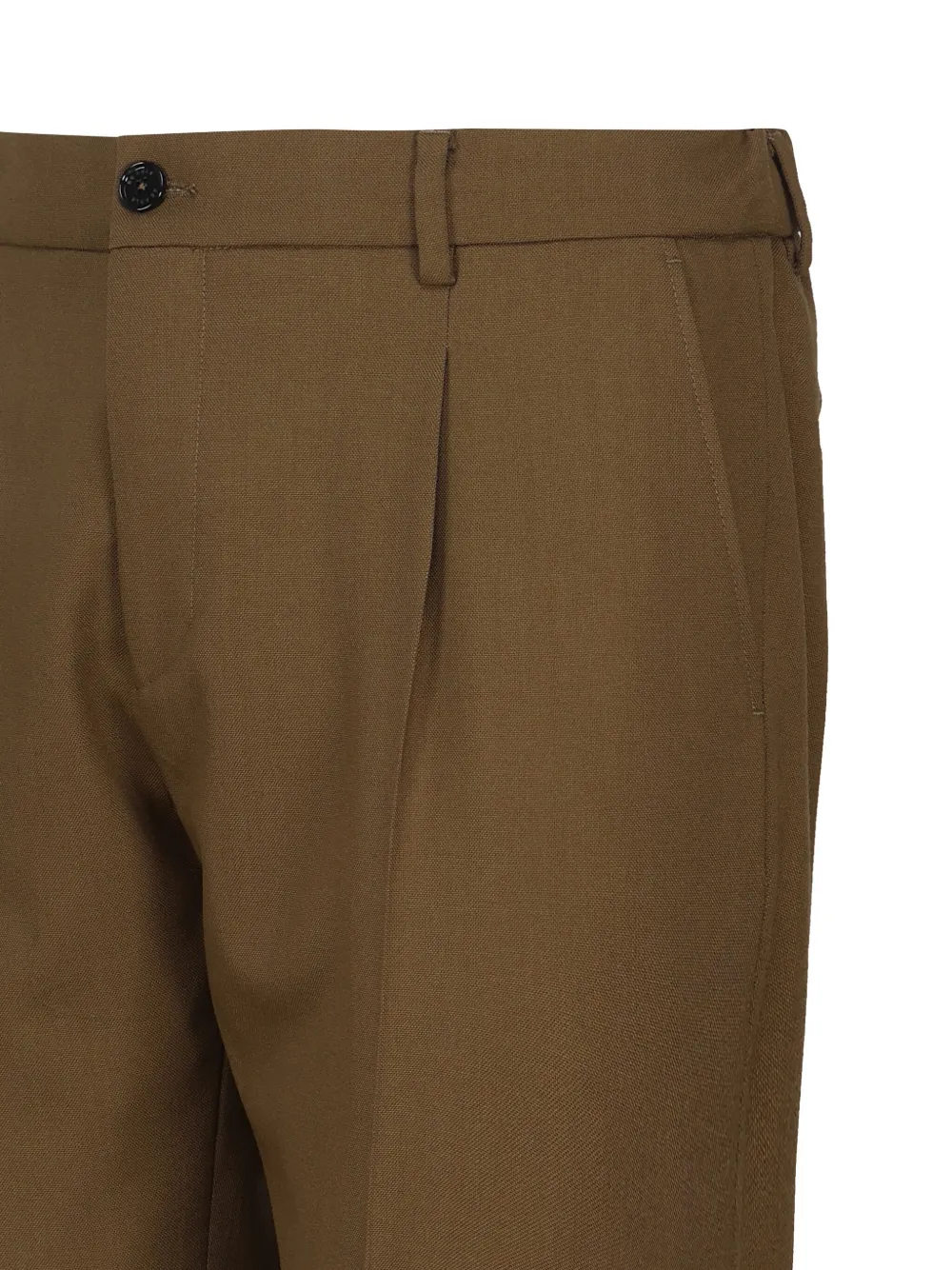 BE ABLE Broek met geplooide voorkant Bruin