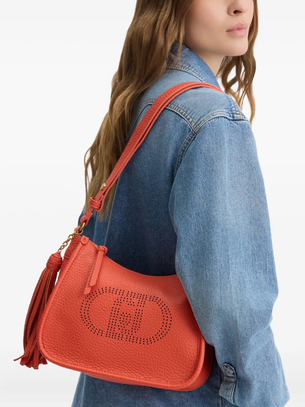 LIU JO logo-cut tassel shoulder bag | Image 2