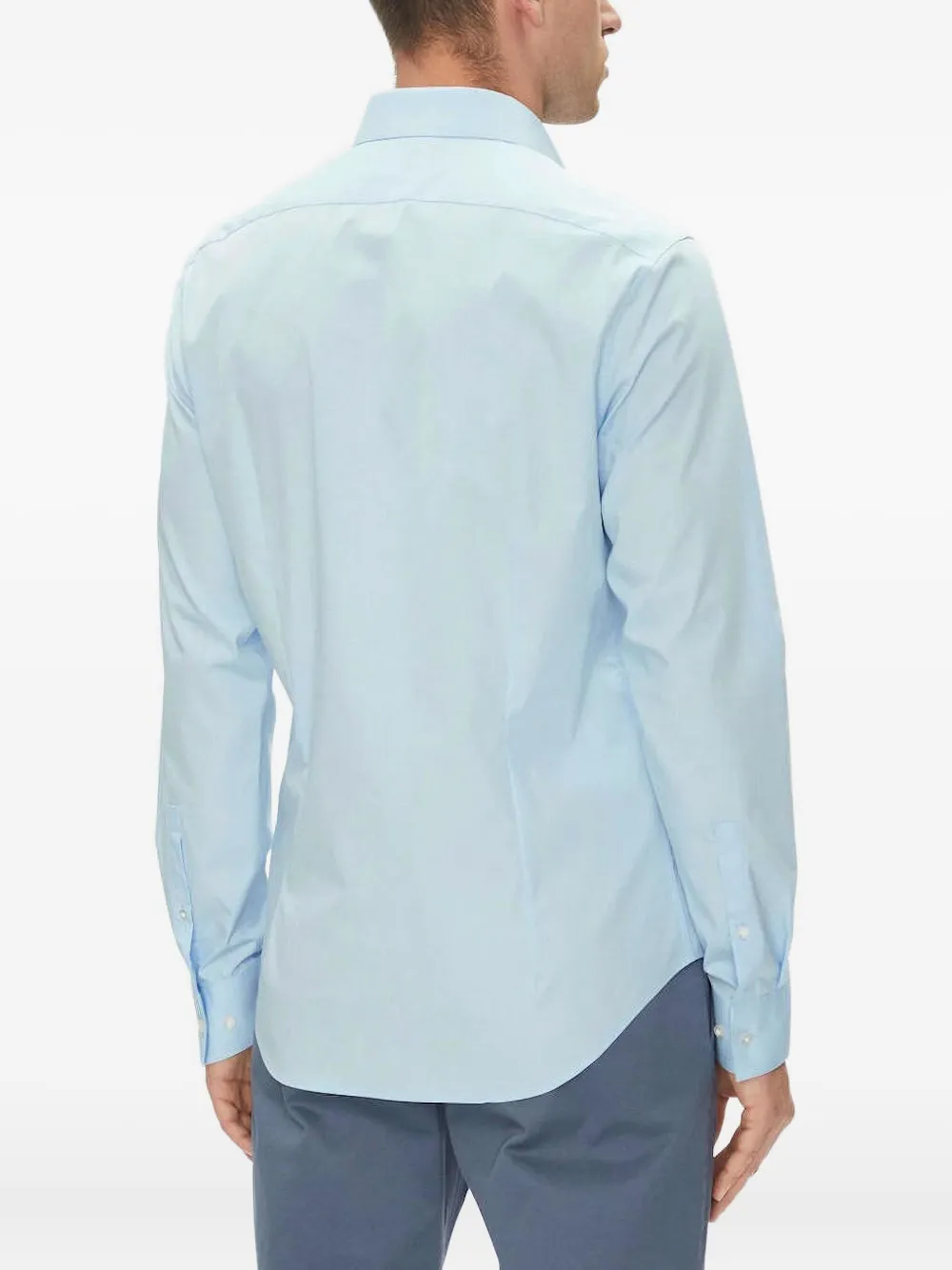 Calvin Klein Long-sleeve Button-down Shirt In Blue