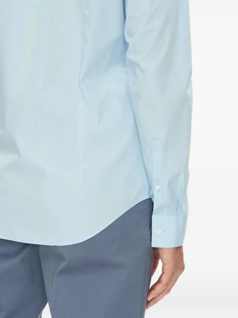 Calvin Klein Long-sleeve Button-down Shirt In Blue