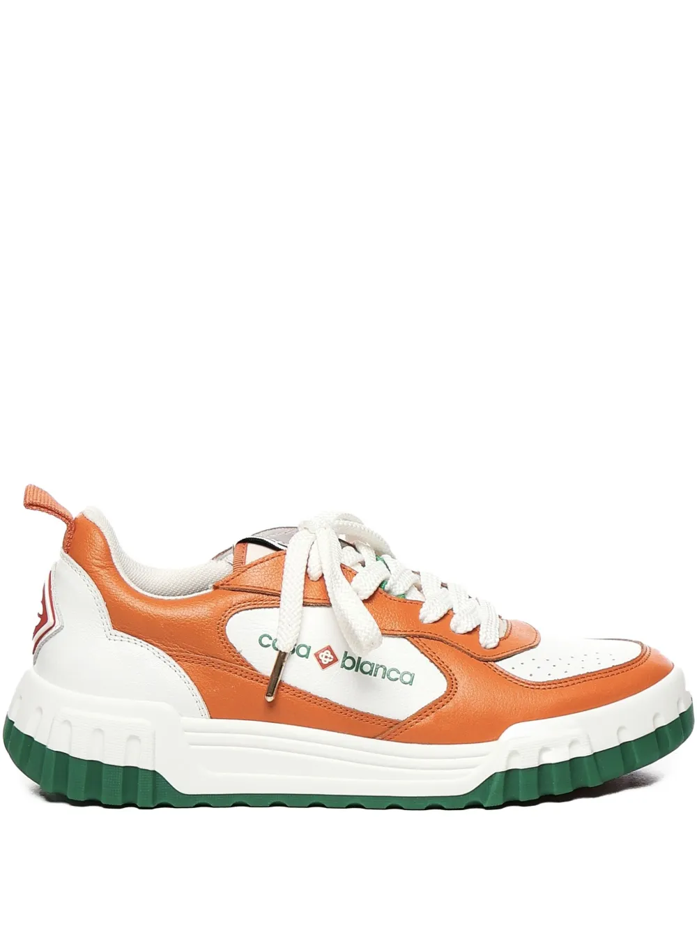 Casablanca Court logo-detail lace-up sneakers Orange