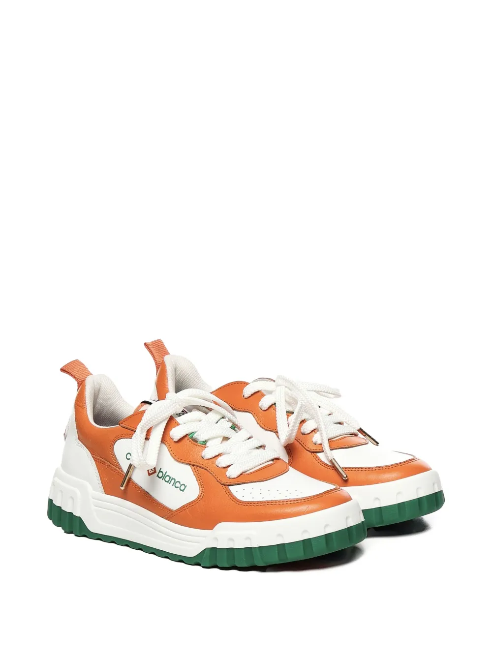 Casablanca Court logo-detail lace-up sneakers Orange