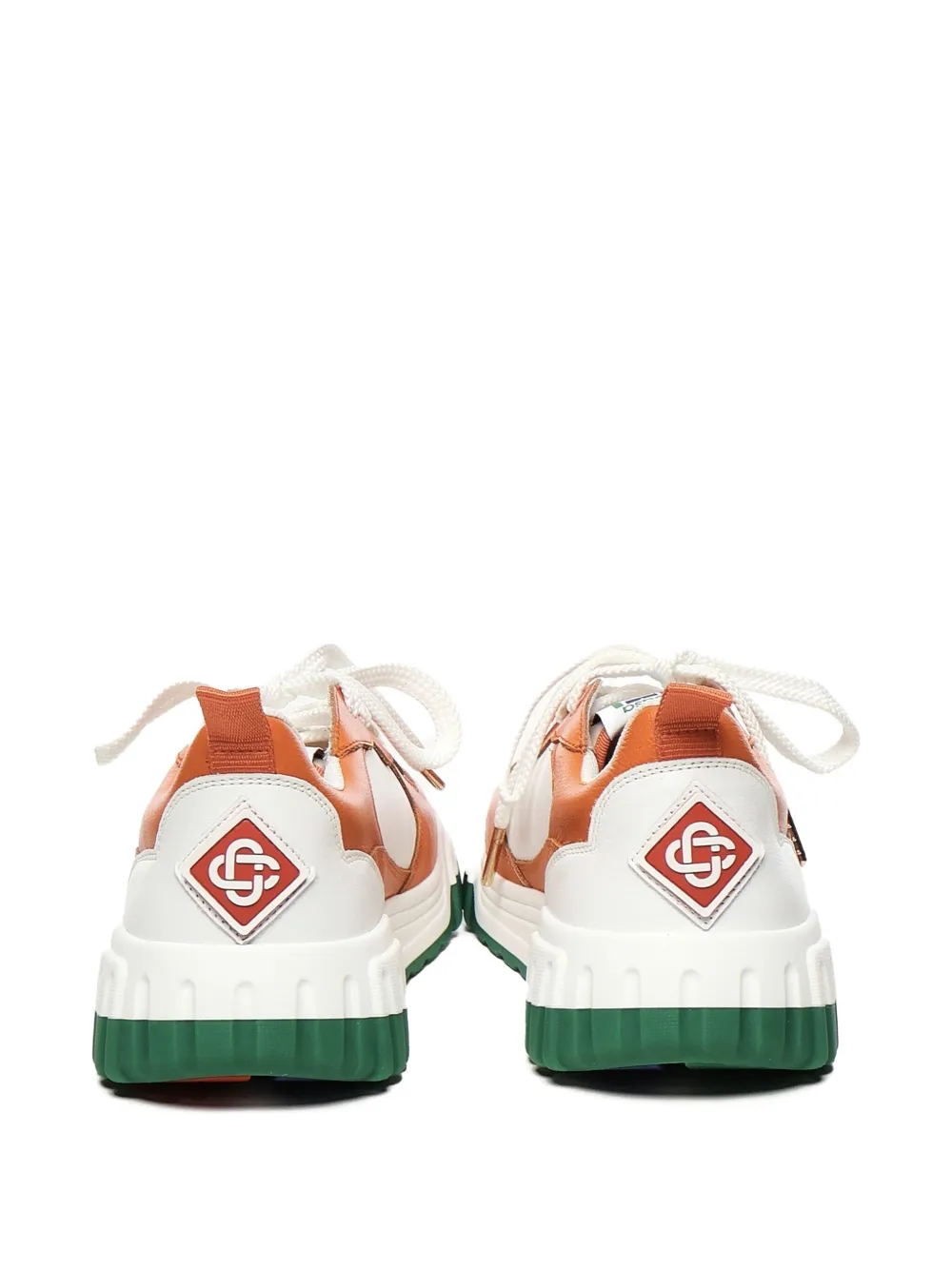 Casablanca Court logo-detail lace-up sneakers Orange