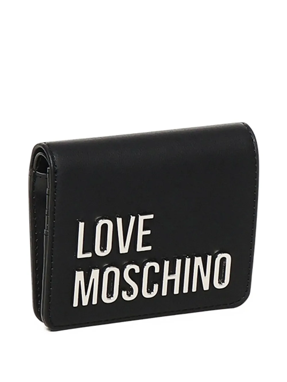 Love Moschino Portemonnee met logoplakkaat Zwart