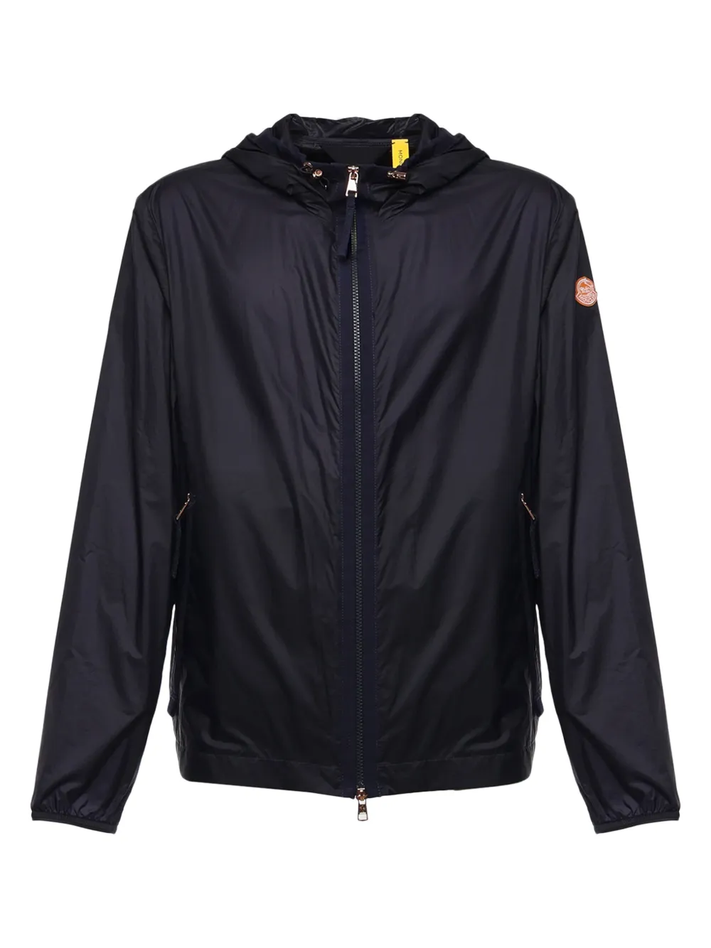 Moncler zip-fastening logo-patch jacket Blauw