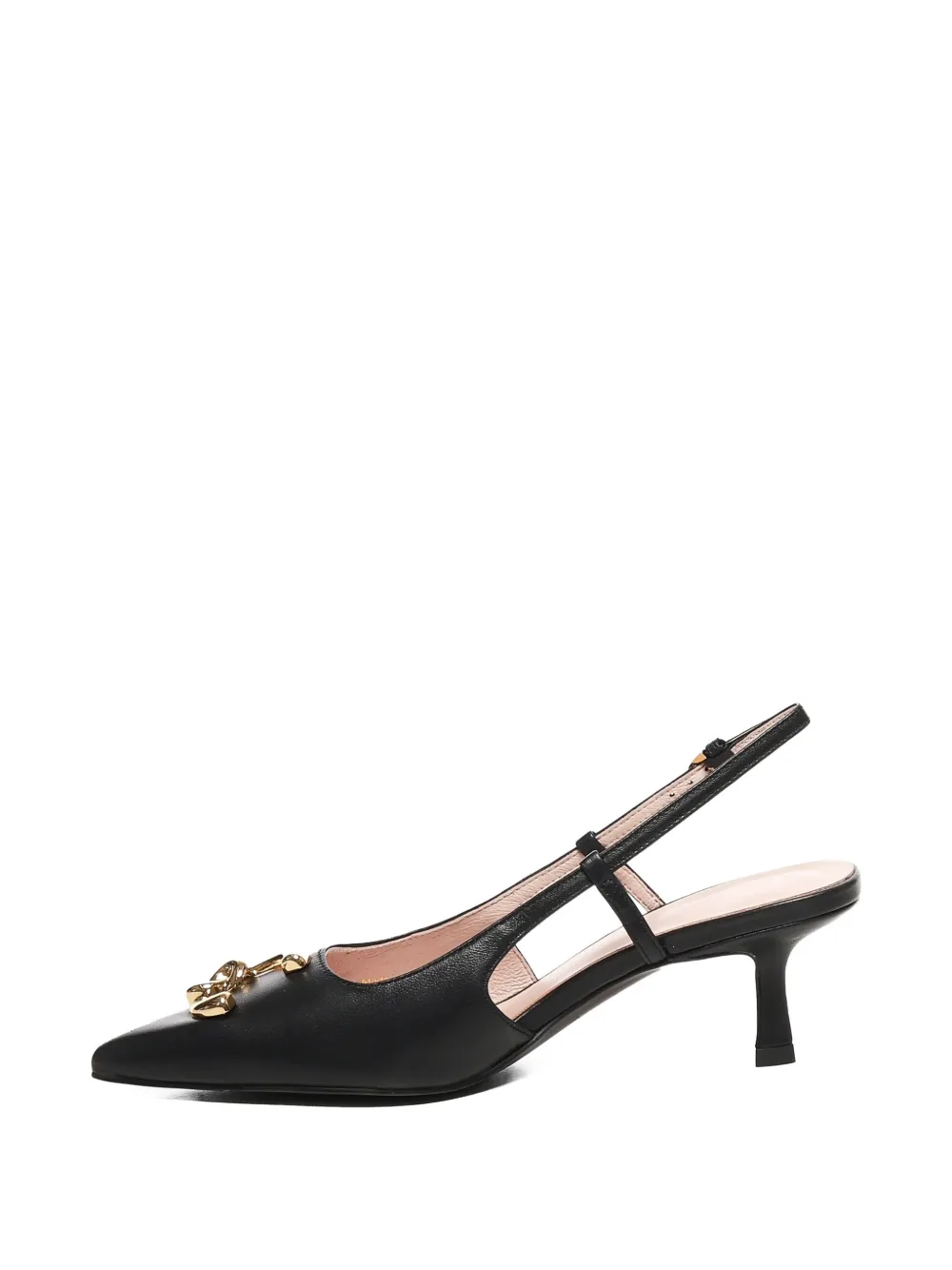 Coccinelle 65mm C-Me logo sling back heeled pumps Black