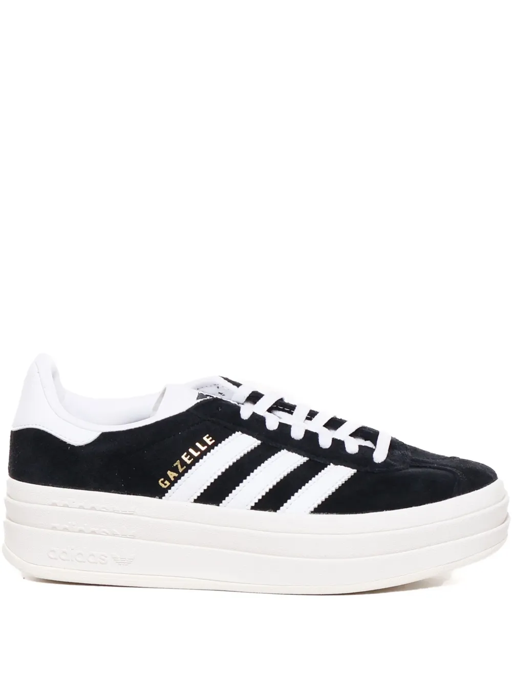 Adidas Originals Gazelle three-stripe platform sneakers Black
