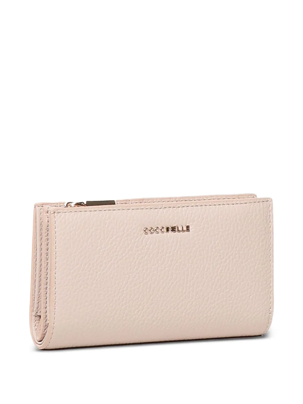 Coccinelle Portemonnee met drie vakken en rits Beige