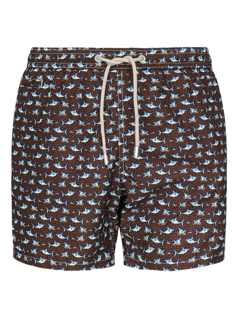 MC2 Saint Barth Lightning shark-print drawstring swim shorts Bruin
