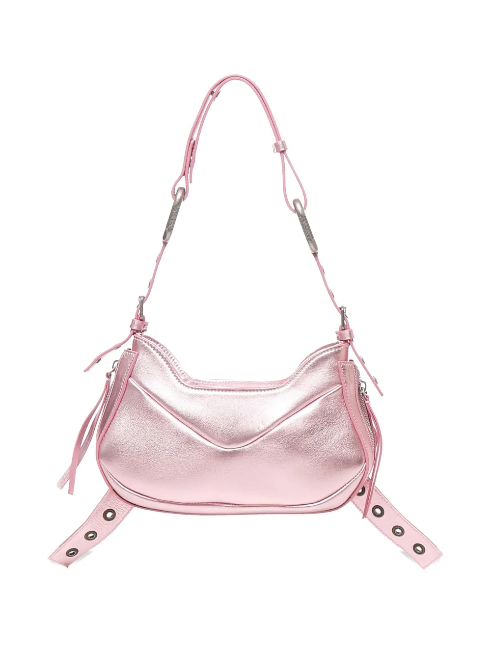  Biasia Small Buckle-detailsshoulder Bag - Pink 