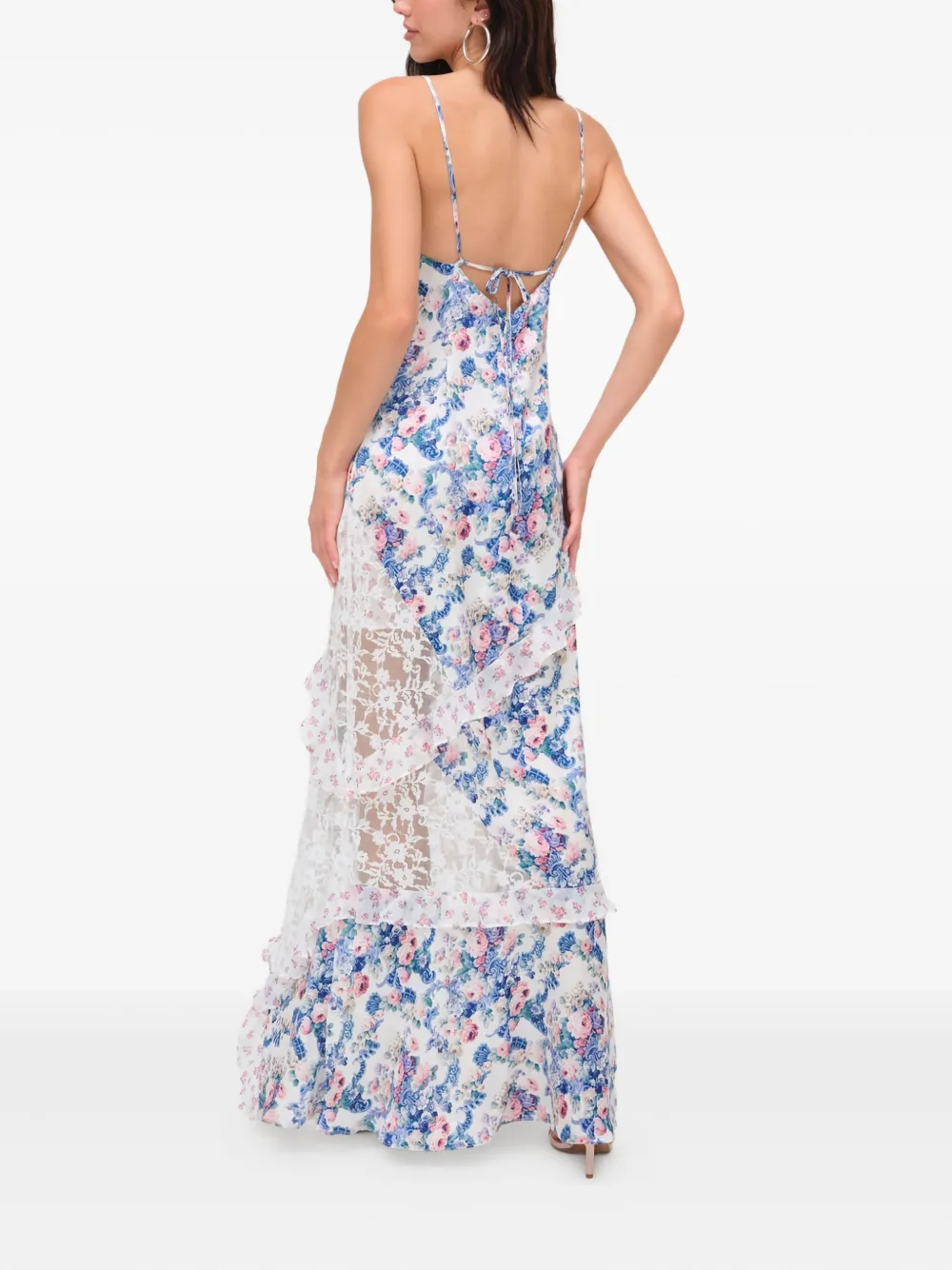 For Love And Lemons Josalyn floral-lace maxi dress - Wit