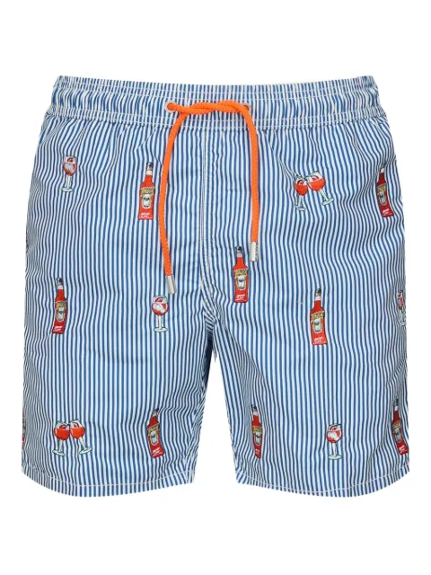 MC2 Saint Barth striped bottle-print swim shorts