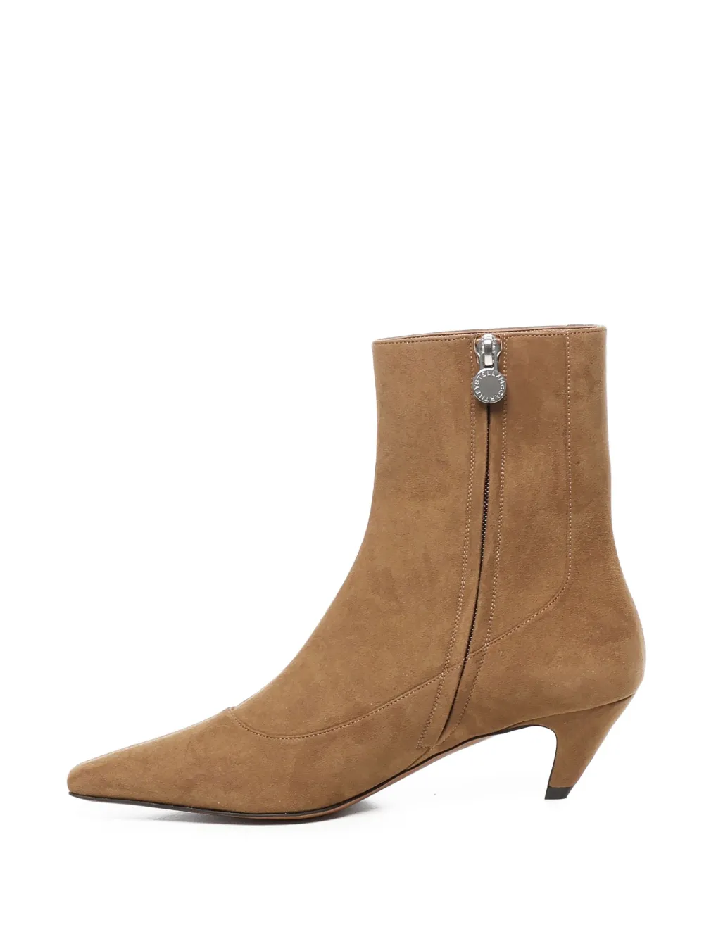 Stella McCartney Enkellaarzen met rits Bruin