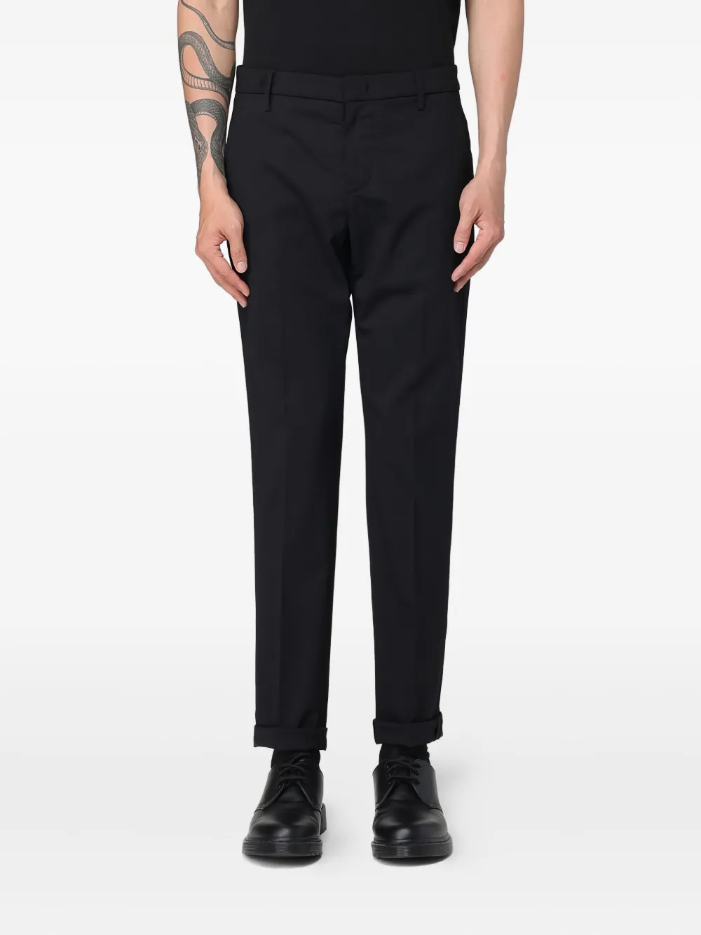 DONDUP cuffed-hem trousers | Black | Image 1