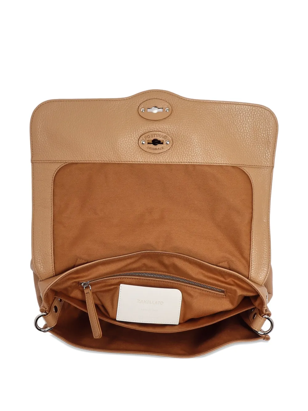 Zanellato Postina leren shopper Beige