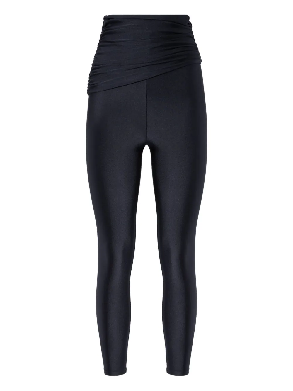 The Andamane Draped-effect High-waisted Leggings In Black