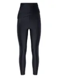 THE ANDAMANE draped-effect high-waisted leggings - Black