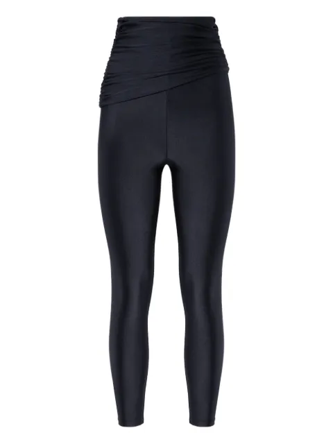 THE ANDAMANE draped-effect high-waisted leggings