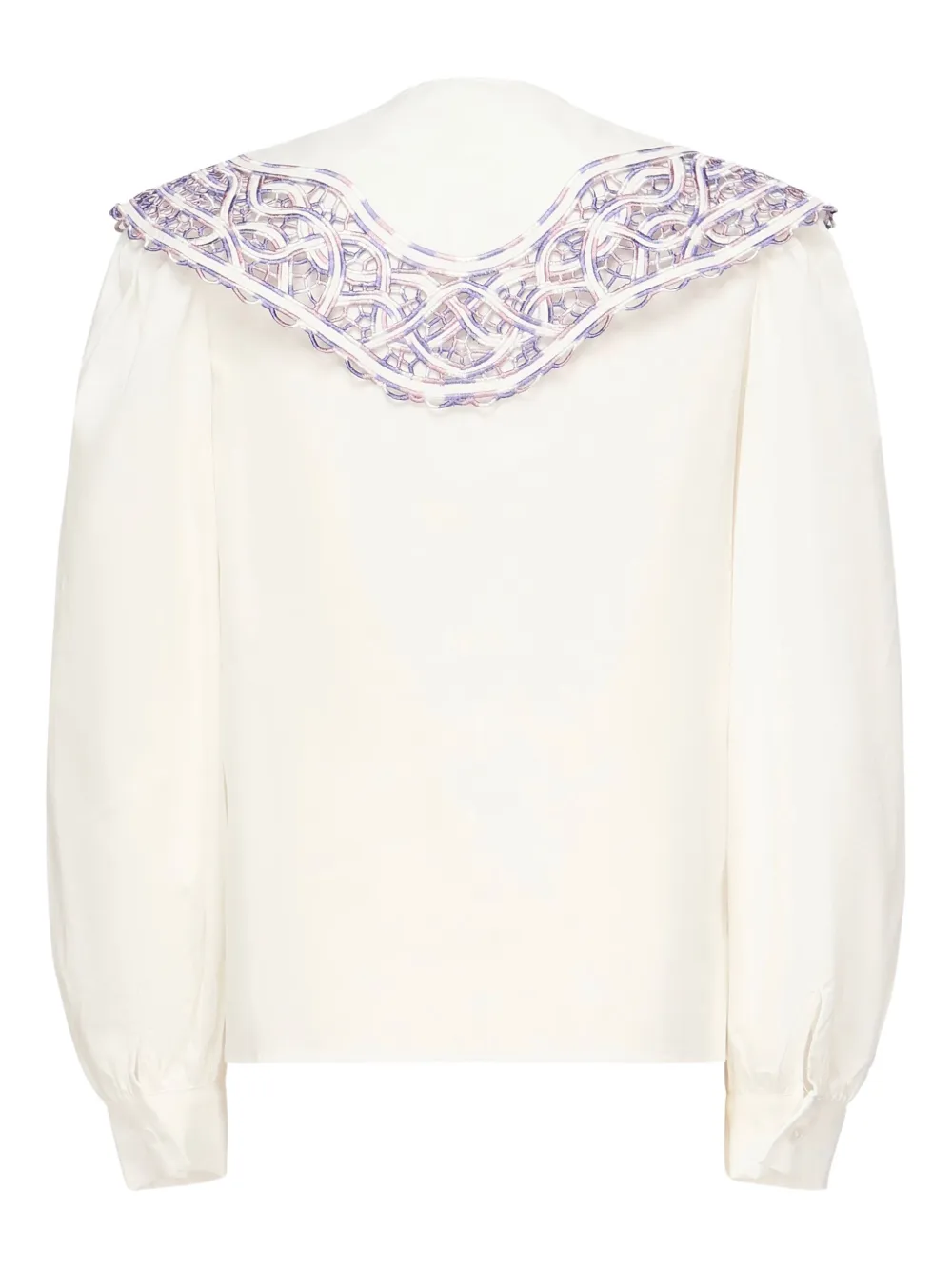 Celia B lace-trimmed oversized collar blouse | Blouses | Image 2
