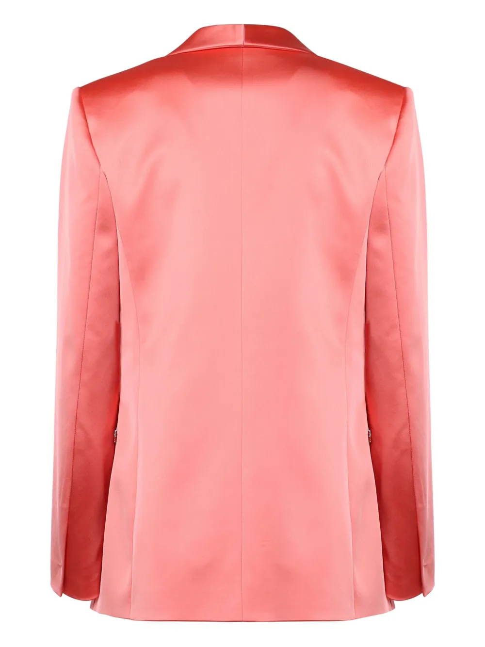 Genny shawl-collar satin blazer Roze