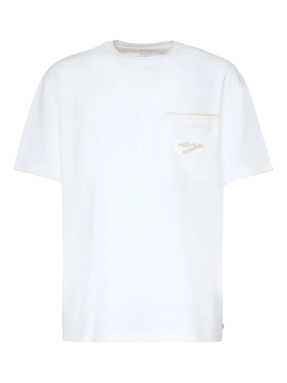 Eleventy T-shirt met geborduurde zak Wit