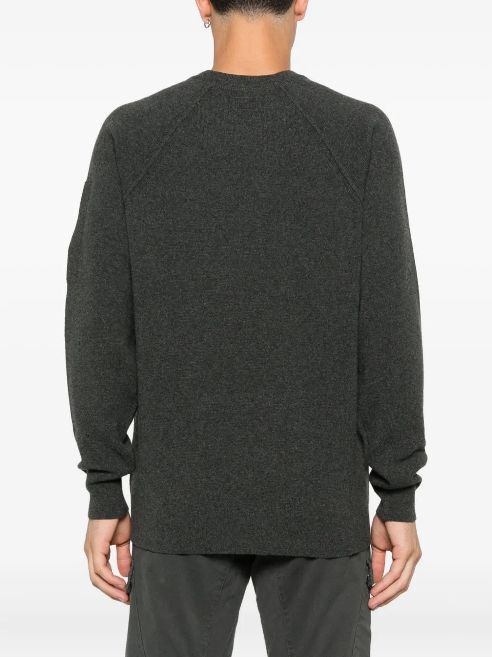 C.P. Company raglan-sleeve lens-detail sweater Groen