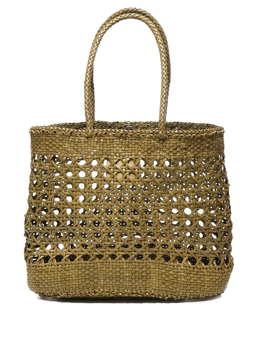 Nantucket woven leather tote bag