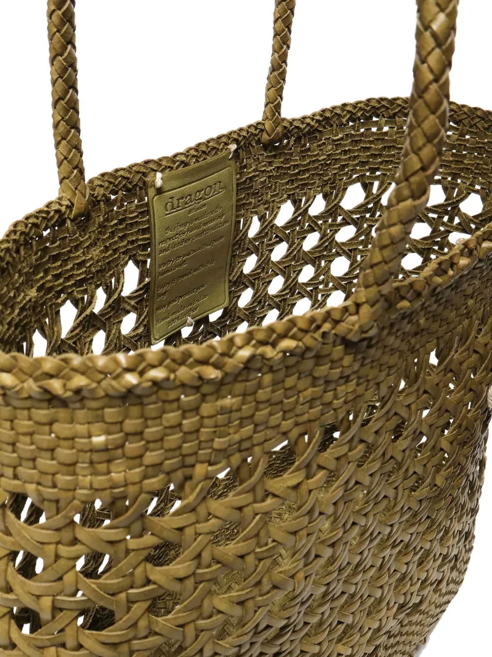 DRAGON DIFFUSION Nantucket leren shopper Groen