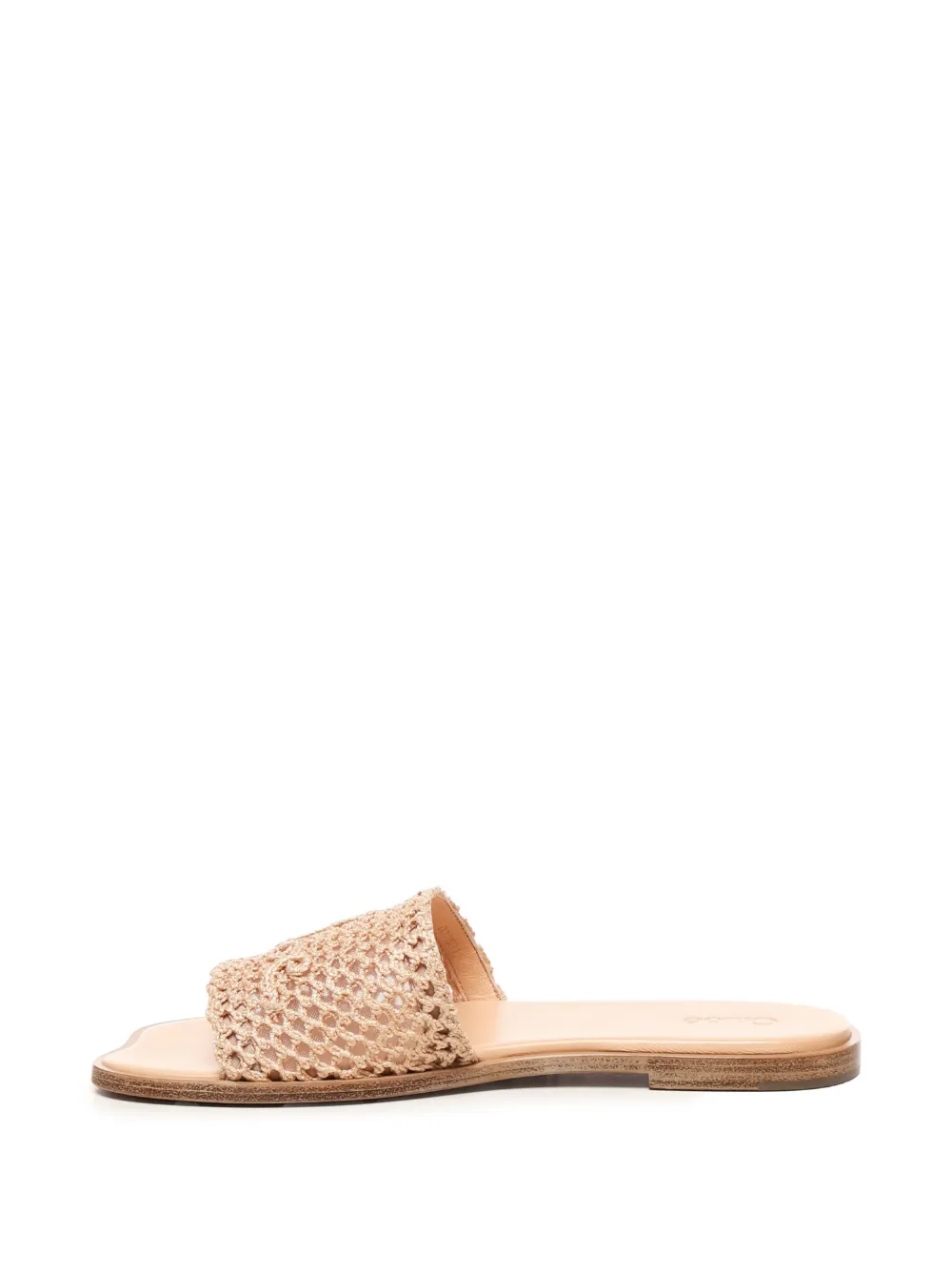 Chloé Soleil embroidered woven sandals Beige