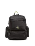 Calvin Klein logo-plaque multi-pocket backpack - Black