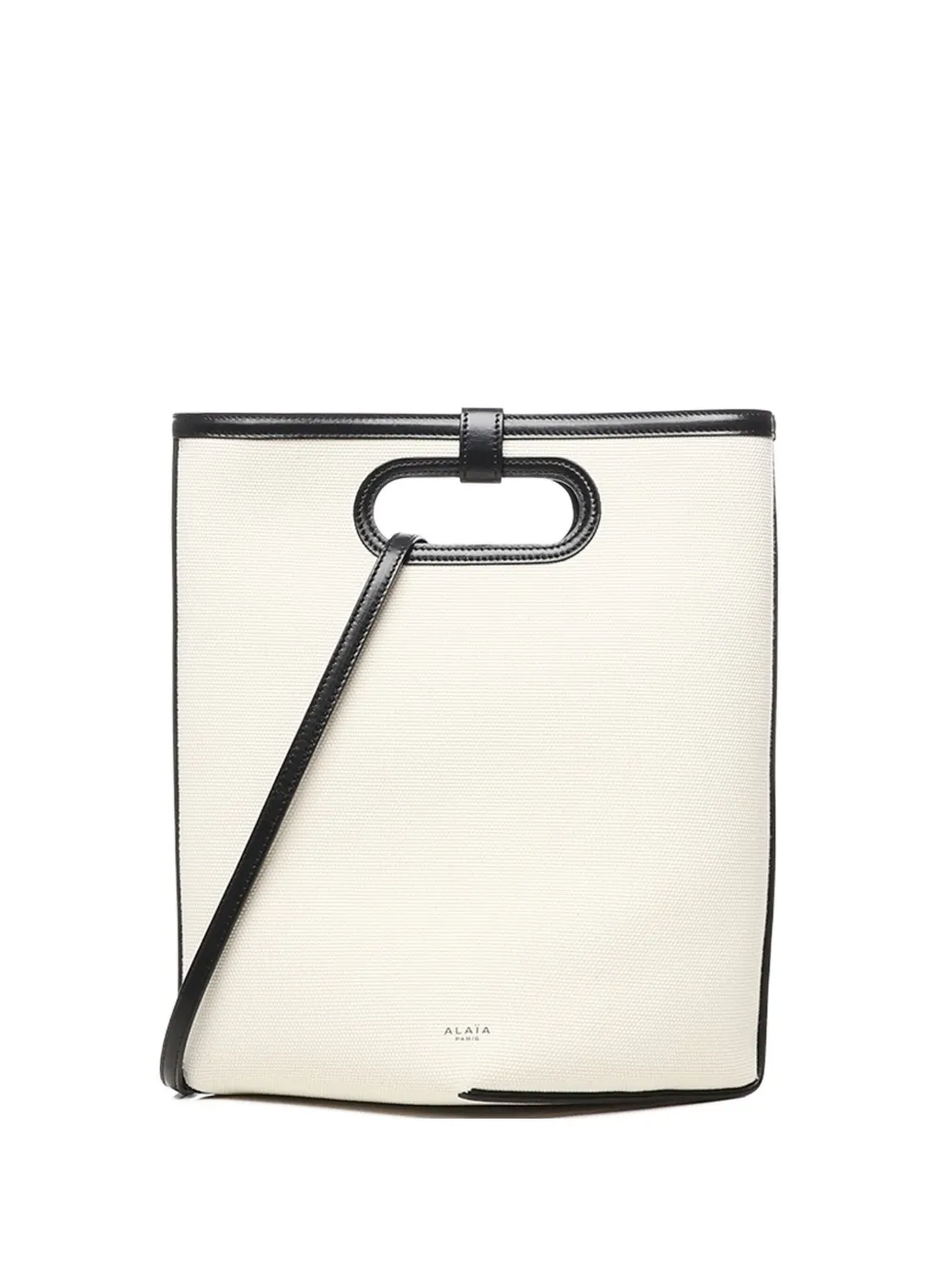 Alaïa leather-trimmed canvas tote bag | Neutrals | Image 1