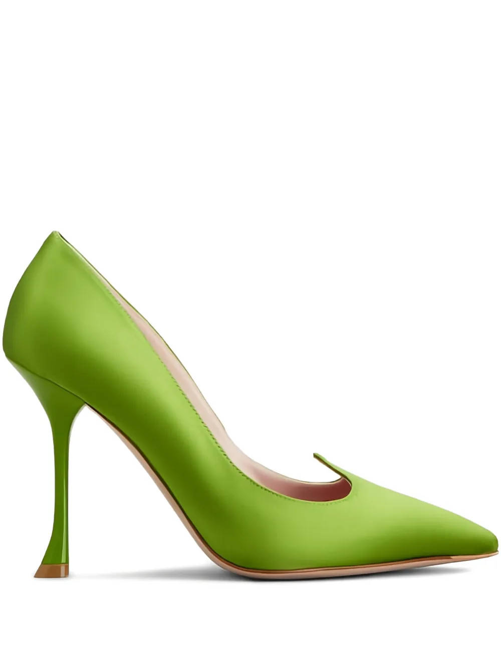 Roger Vivier 100mm heart-shaped satin pumps | Green | Image 1